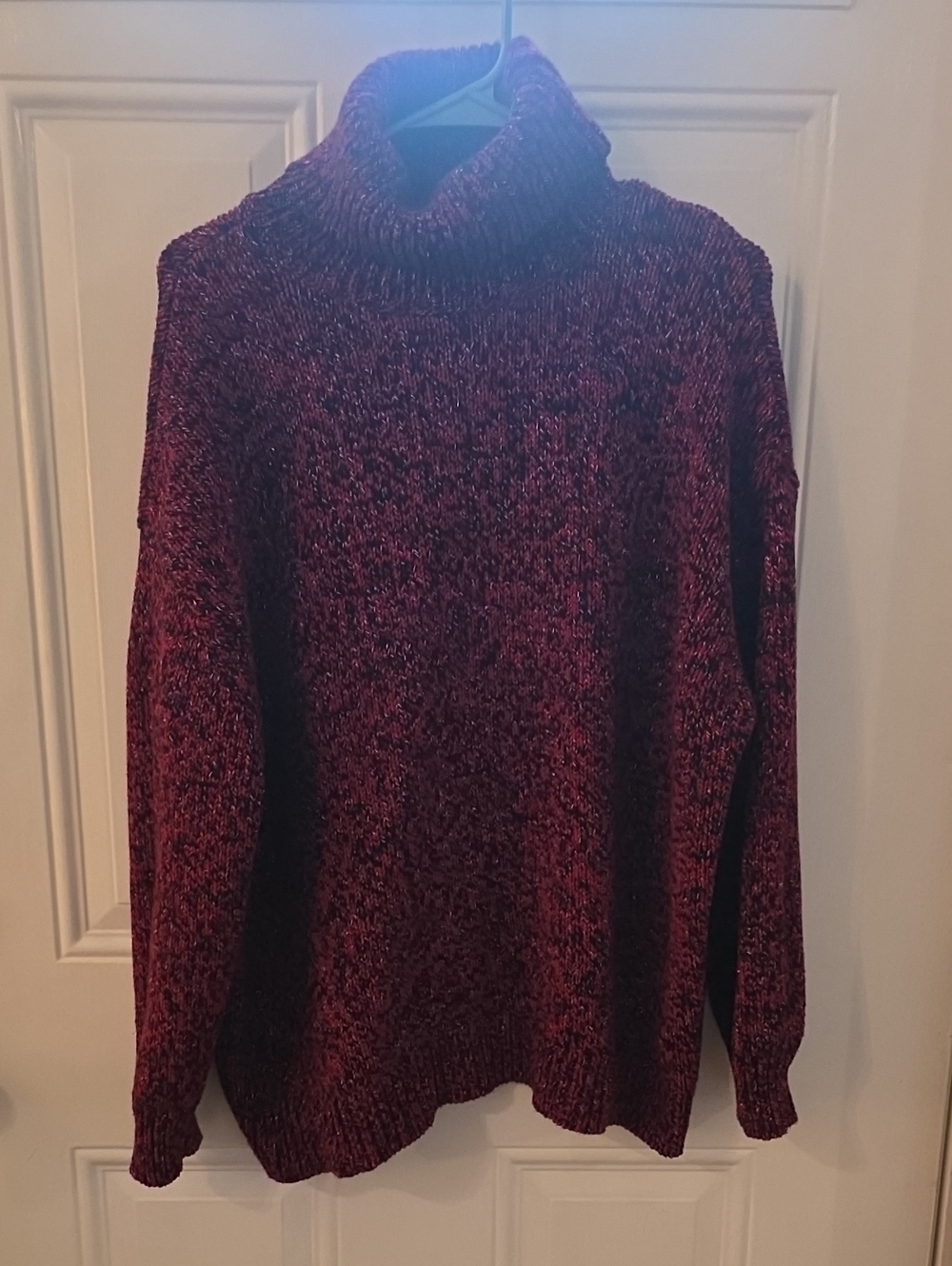 Michael Kors Marled Wine Red Turtleneck Sweater